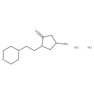 4-Amino-1-[2-(morpholin-4-yl)ethyl]pyrrolidin-2-one dihydrochloride结构式