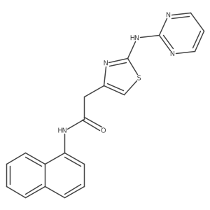 N-(naphthalen-1-yl)-2-(2-(pyrimidin-2-ylamino)thiazol-4-yl)acetamide结构式