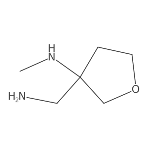 3-(aminomethyl)-N-methyloxolan-3-amine Structure