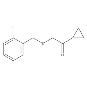 1-Cyclopropyl-2-((2-methylbenzyl)thio)ethan-1-one Structure
