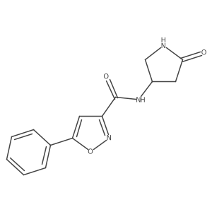 N-(5-oxopyrrolidin-3-yl)-5-phenylisoxazole-3-carboxamide Structure