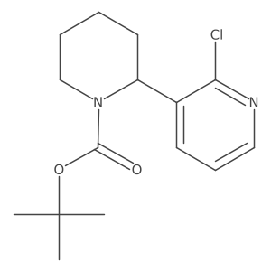tert-Butyl 2-(2-chloropyridin-3-yl)piperidine-1-carboxylate结构式