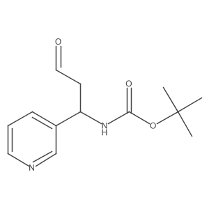 tert-butyl N-[(1S)-3-oxo-1-(pyridin-3-yl)propyl]carbamate Structure