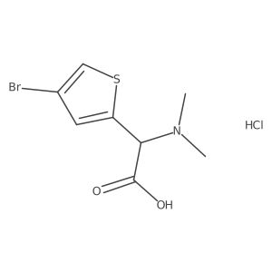 2-(4-Bromothiophen-2-yl)-2-(dimethylamino)acetic acid hydrochloride结构式