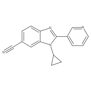 1-cyclopropyl-2-(pyridine-3-yl)-1H-benzo[d]imidazole-6-carbonitrile Structure