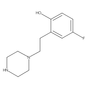 4-Fluoro-2-[2-(piperazin-1-yl)ethyl]phenol结构式