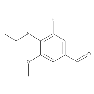 Benzaldehyde, 4-(ethylthio)-3-fluoro-5-methoxy- Structure