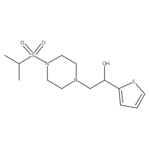 2-(4-(Isopropylsulfonyl)piperazin-1-yl)-1-(thiophen-2-yl)ethanol结构式