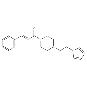 (E)-1-(4-(2-(1H-imidazol-1-yl)ethyl)piperazin-1-yl)-3-phenylprop-2-en-1-one Structure