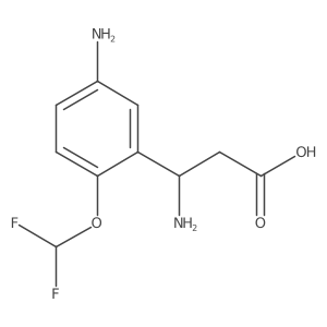 3-Amino-3-(5-amino-2-(difluoromethoxy)phenyl)propanoic acid结构式