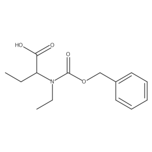 2-([(Benzyloxy)carbonyl](ethyl)amino)butanoic acid Structure