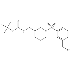 Tert-butyl ((1-((3-(bromomethyl)phenyl)sulfonyl)piperidin-3-yl)methyl)carbamate Structure