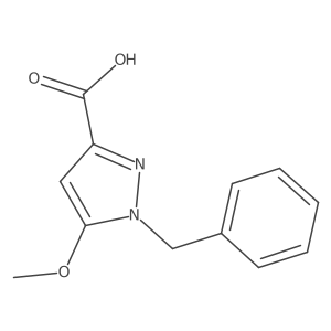 1-benzyl-5-methoxy-1H-pyrazole-3-carboxylic acid结构式