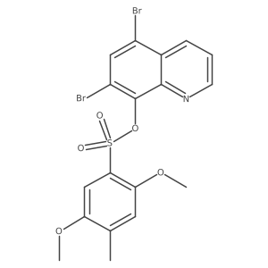 5,7-Dibromoquinolin-8-yl 2,5-dimethoxy-4-methylbenzene-1-sulfonate结构式