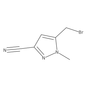 5-(Bromomethyl)-1-methylpyrazole-3-carbonitrile结构式