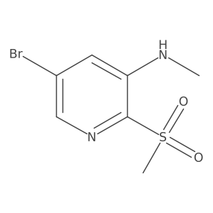 5-bromo-N-methyl-2-methylsulfonylpyridin-3-amine Structure