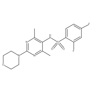 N-(4,6-dimethyl-2-morpholinopyrimidin-5-yl)-2,4-difluorobenzenesulfonamide结构式