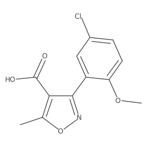 3-(5-Chloro-2-methoxyphenyl)-5-methylisoxazole-4-carboxylic acid结构式
