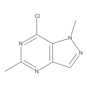 7-Chloro-1,5-dimethyl-1H-pyrazolo[4,3-d]pyrimidine结构式