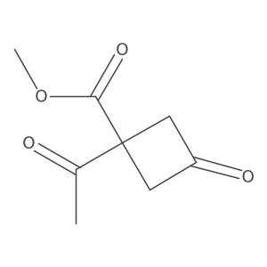 Methyl 1-acetyl-3-oxocyclobutane-1-carboxylate结构式
