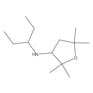 2,2,5,5-Tetramethyl-N-(pentan-3-yl)oxolan-3-amine结构式