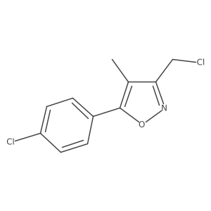 3-(Chloromethyl)-5-(4-chlorophenyl)-4-methyl-1,2-oxazole Structure