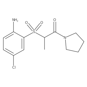 1-Propanone, 2-[(2-amino-5-chlorophenyl)sulfonyl]-1-(1-pyrrolidinyl)-结构式