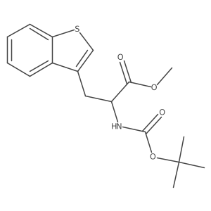 Methyl (S)-3-(benzo[b]thiophen-3-yl)-2-((tert-butoxycarbonyl)amino)propanoate结构式