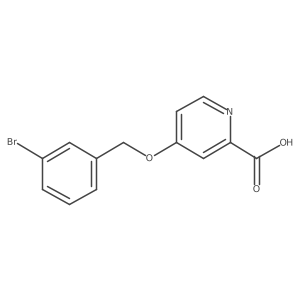 4-((3-Bromobenzyl)oxy)picolinic acid结构式