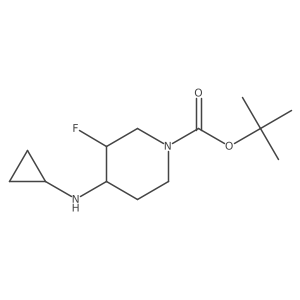 4-Cyclopropylamino-3-fluoro-piperidine-1-carboxylic acid tert-butyl ester Structure
