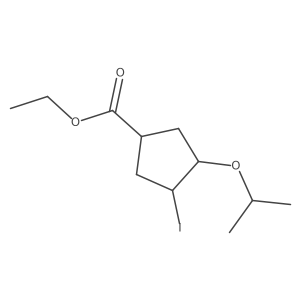 Ethyl 3-iodo-4-(propan-2-yloxy)cyclopentane-1-carboxylate Structure