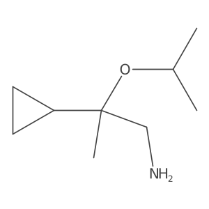 2-Cyclopropyl-2-(propan-2-yloxy)propan-1-amine结构式