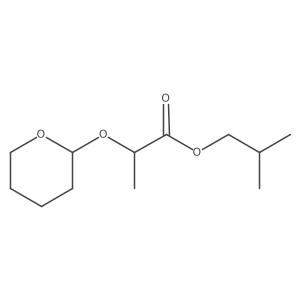 2-methylpropyl (2R)-2-(oxan-2-yloxy)propanoate结构式