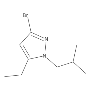 3-Bromo-5-ethyl-1-(2-methylpropyl)pyrazole Structure