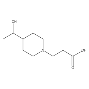 3-(4-(1-Hydroxyethyl)piperidin-1-yl)propanoic acid Structure