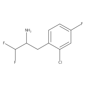 3-(2-Chloro-4-fluorophenyl)-1,1-difluoropropan-2-amine Structure