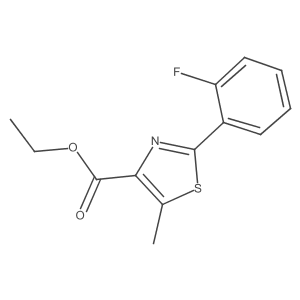 2-(2-Fluorophenyl)-5-methylthiazole-4-carboxylic acid ethyl ester Structure