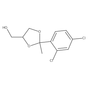 (2-(2,4-Dichlorophenyl)-2-methyl-1,3-dioxolan-4-yl)methanol结构式
