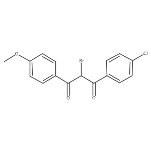 2-Bromo-1-(4-chlorophenyl)-3-(4-methoxyphenyl)propane-1,3-dione Structure