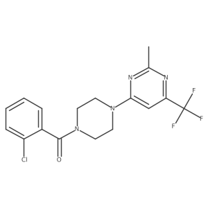 4-[4-(2-Chlorobenzoyl)piperazin-1-yl]-2-methyl-6-(trifluoromethyl)pyrimidine Structure
