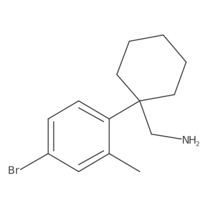 [1-(4-Bromo-2-methylphenyl)cyclohexyl]methanamine结构式