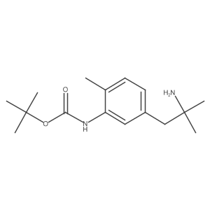 tert-butyl N-[5-(2-amino-2-methylpropyl)-2-methylphenyl]carbamate Structure