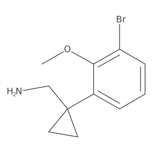 [1-(3-Bromo-2-methoxyphenyl)cyclopropyl]methanamine结构式