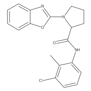 1-(benzo[d]oxazol-2-yl)-N-(3-chloro-2-methylphenyl)pyrrolidine-2-carboxamide结构式