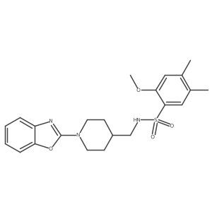 N-((1-(benzo[d]oxazol-2-yl)piperidin-4-yl)methyl)-2-methoxy-4,5-dimethylbenzenesulfonamide Structure