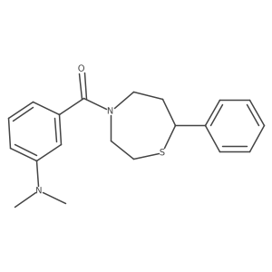 (3-(Dimethylamino)phenyl)(7-phenyl-1,4-thiazepan-4-yl)methanone结构式
