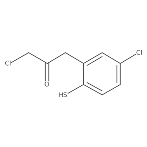 1-Chloro-3-(5-chloro-2-mercaptophenyl)propan-2-one Structure