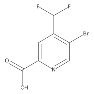 5-Bromo-4-(difluoromethyl)pyridine-2-carboxylic acid Structure