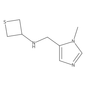 N-((1-Methyl-1H-imidazol-5-yl)methyl)thietan-3-amine结构式