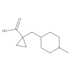 1-[(1-Methylpiperidin-4-yl)methyl]cyclopropane-1-carboxylic acid结构式